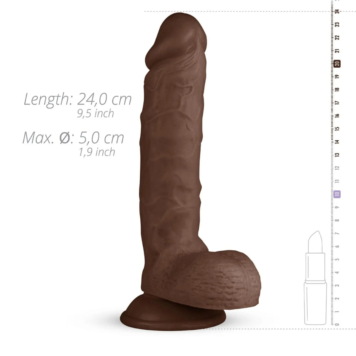 RF Waylon Realistisk Dildo 25cm mått