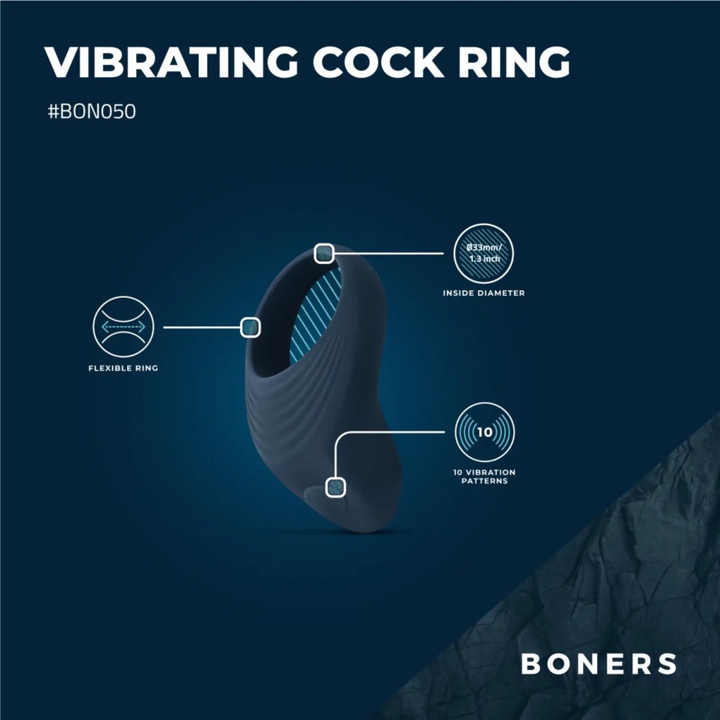 Vibrerande Penisring från Boners hos NordicSin.se