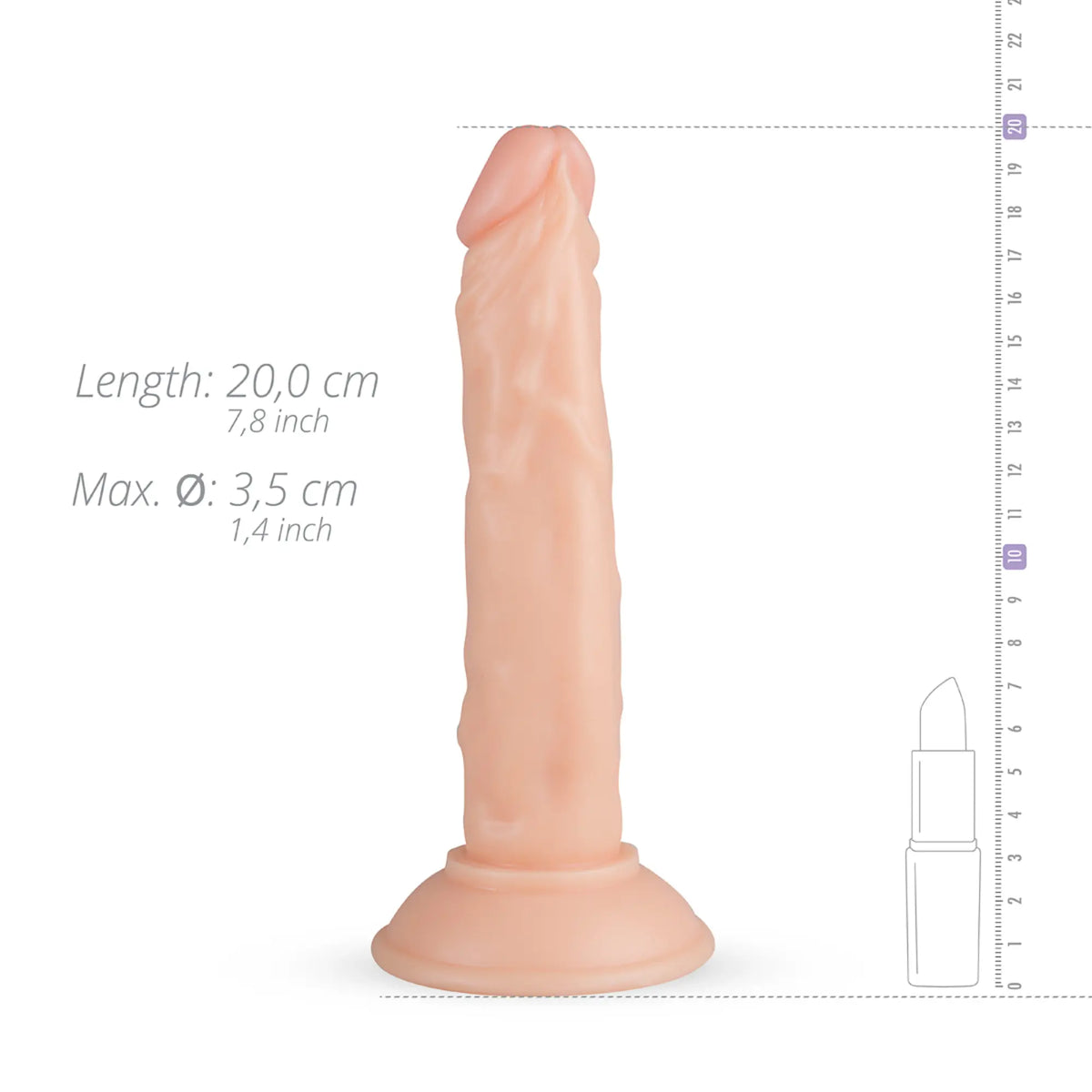 Mått RF Blane Realistisk Dildo 20cm