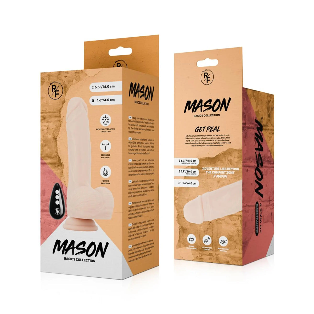 Förpackning RF Mason Thrusting Dildo 20cm