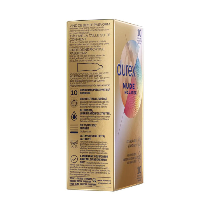 Nude No Latex Kondomer 10-pack från Durex hos NordicSin.se