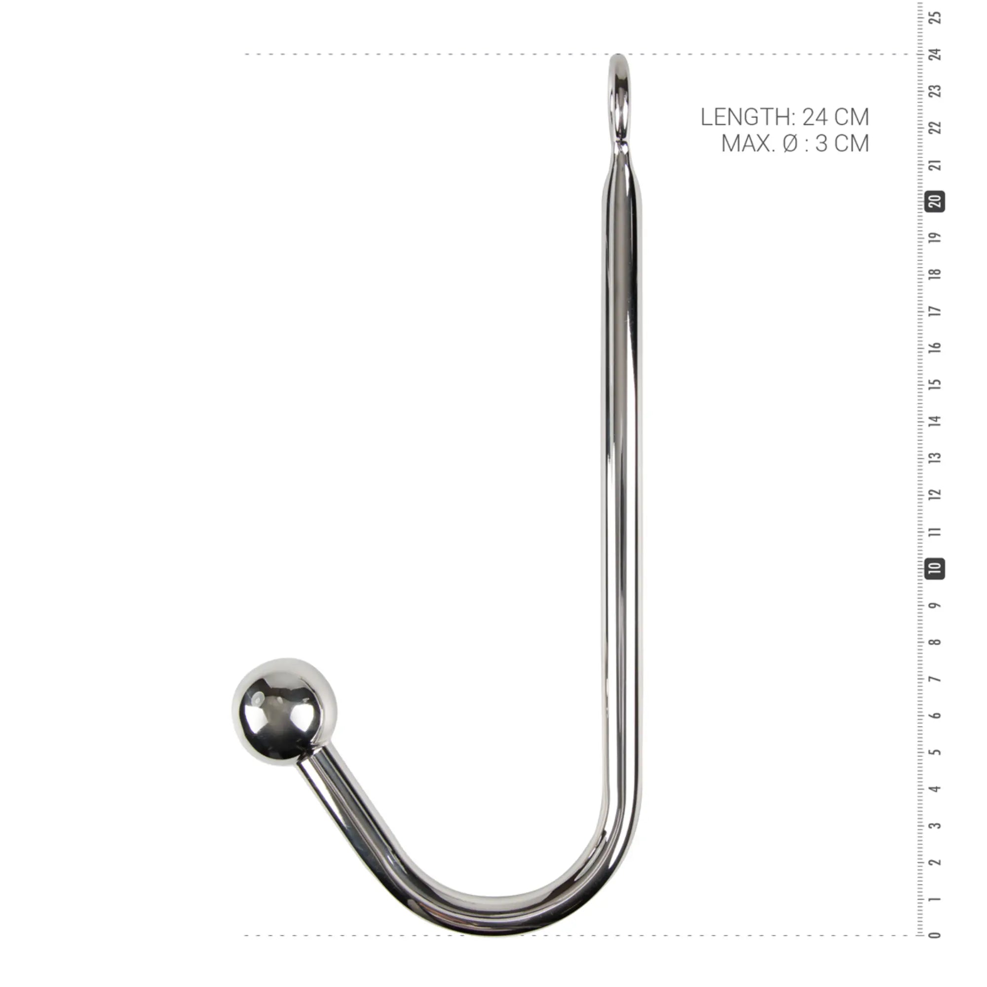 Sinner Gear Anal Hook 24cm Metal mått