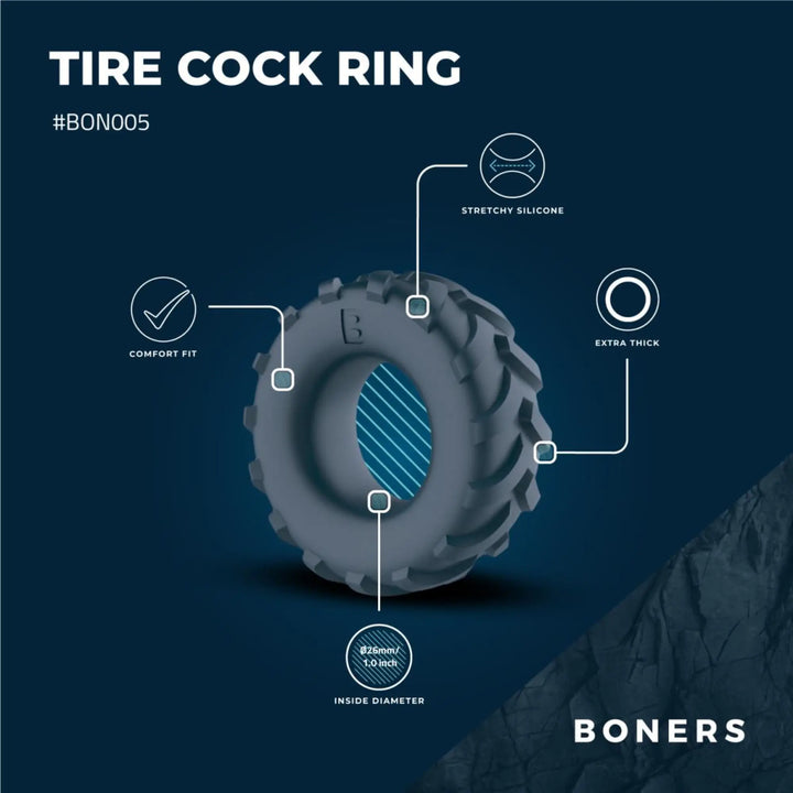 Boners Tire Penisring specifikationer