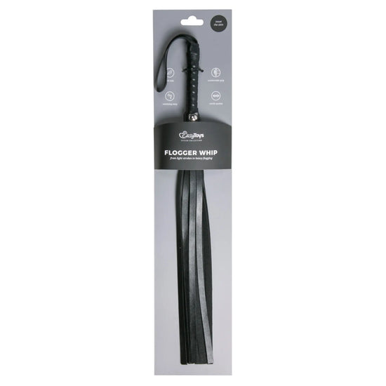 EasyToys Leather Flogger Small Svart förpackning