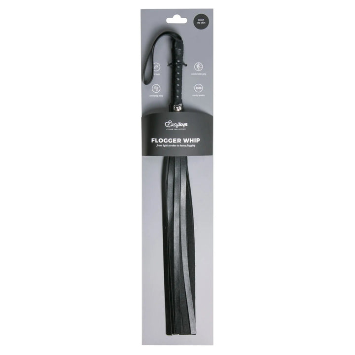 EasyToys Leather Flogger Small Svart förpackning