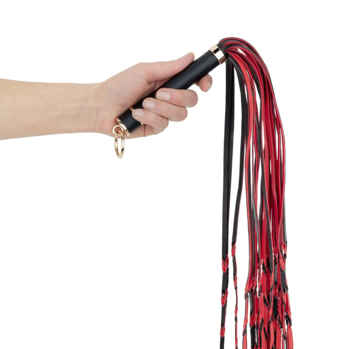 EasyToys Crimson Braided Flogger Svart
