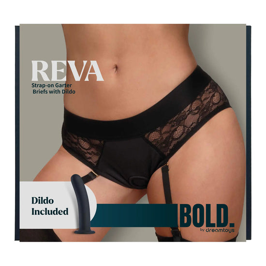 Förpackning BOLD Reva Strap-on Garter Brief Set