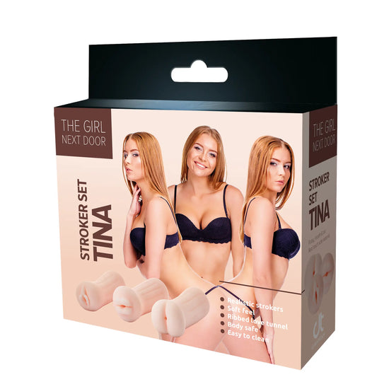 The Girl Next Door Tina Handjob Stroker 3-pack förpackning