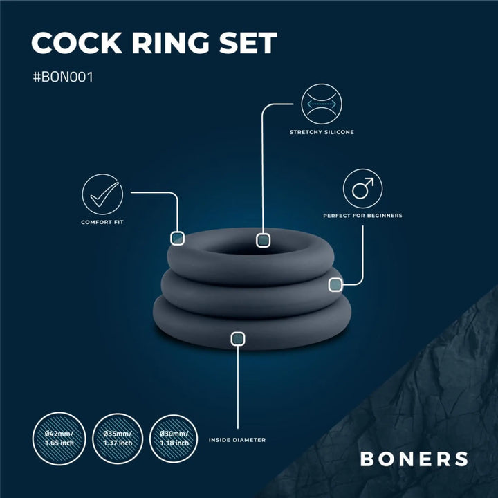 Boners Penisringar 3-pack specifikationer