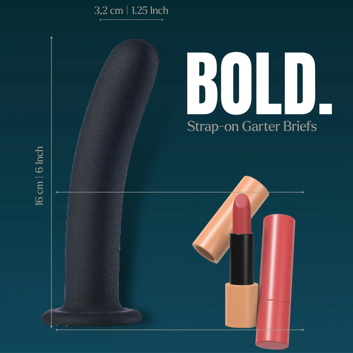 Mått för BOLD Reva Strap-on Garter Brief Set