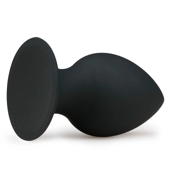 EasyToys Round Buttplug Medium Svart sugkopp