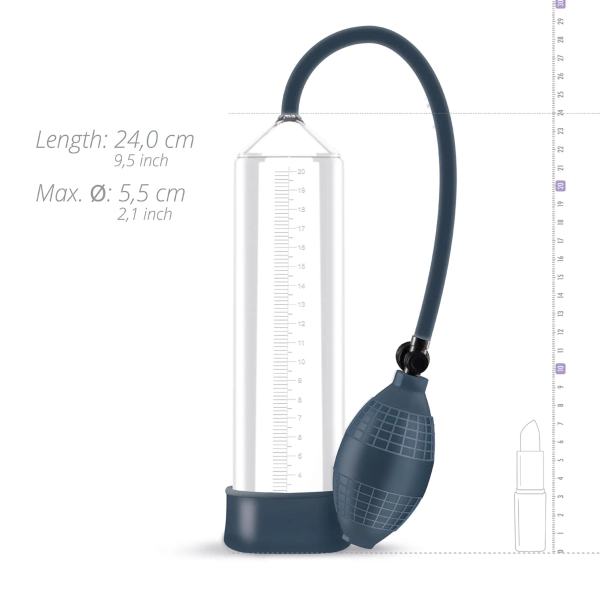 Boners Penispump No. 1 mått