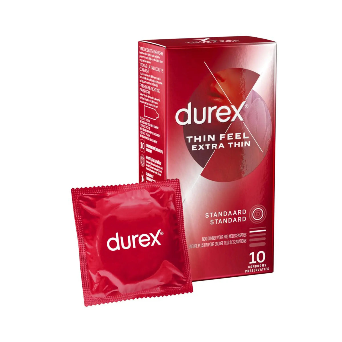 Durex Thin Feel Extra Thin Kondomer 10-pack - NordicSin.se